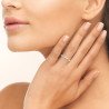 Bague Trilogie Argent Rhodié Oxydes de Zirconium | Kara Bijoux