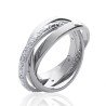 Bague Entrelacs Scintillants Argent Rhodié - Kara Bijoux
