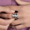 Bague Argent 925 Multilignes Texturée | Kara Bijoux