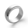 Bague Acier Rainurée Brossée | Bijoux Modernes Kara Bijoux