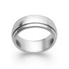 Bague Acier Rainurée Brossée | Bijoux Modernes Kara Bijoux