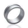 Bague Large Acier Brossé et Poli - Kara Bijoux
