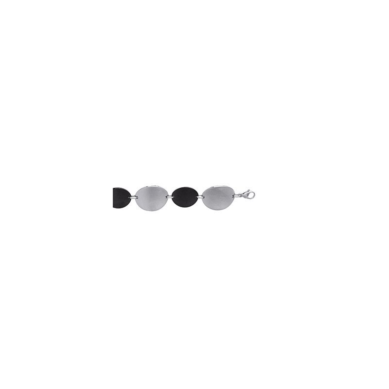 BRACELET ACIER RUTHENIUM