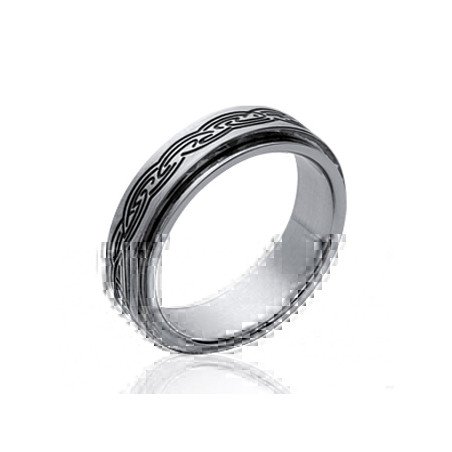 Bague Acier Motif Entrelacs - Bijou Moderne | Kara Bijoux