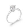 Bague Solitaire Argent Rhodié Oxyde de Zirconium | Kara Bijoux
