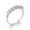 Bague Demi-Alliance Argent Rhodié Oxydes de Zirconium | Kara Bijoux