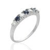 Bague Argent Rhodié Oxydes de Zirconium Bicolores | Kara Bijoux
