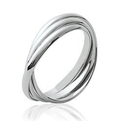 Bague Trois Anneaux Entrelacés en Argent 925 | Kara Bijoux