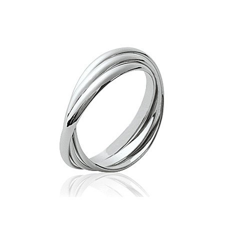Bague Trois Anneaux Entrelacés en Argent 925 | Kara Bijoux