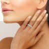 Bague Argent Rhodié Pavé Oxydes de Zirconium | Kara Bijoux