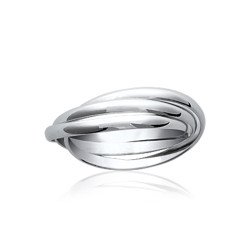Bague Trois Anneaux Entrelacés en Argent 925 | Kara Bijoux