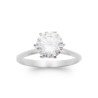 Bague Solitaire Oxyde de Zirconium Argent Rhodié | Kara Bijoux