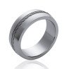 Bague Acier Brossé et Câble Torsadé - Kara Bijoux