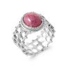 BAGUE ARGENT 925 RHODIE RHODONITE