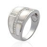 Bague Argent Rhodié Nacre et Zircons Brillants | Kara Bijoux
