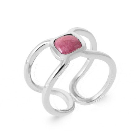 BAGUE ARGENT 925 RHODIE RHODONITE
