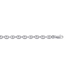 Chaîne Maille Grain de Café Argent 925 - Kara Bijoux