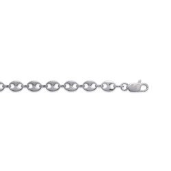Chaîne Maille Grain de Café en Argent 925 | Kara Bijoux
