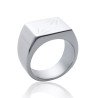 Bague Chevalière Acier Poli - Design Moderne | Kara Bijoux