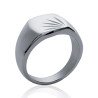 Bague Chevalière Acier Poli Motif Soleil - Kara Bijoux