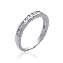 Bague Argent Rhodié Oxydes de Zirconium - Kara Bijoux