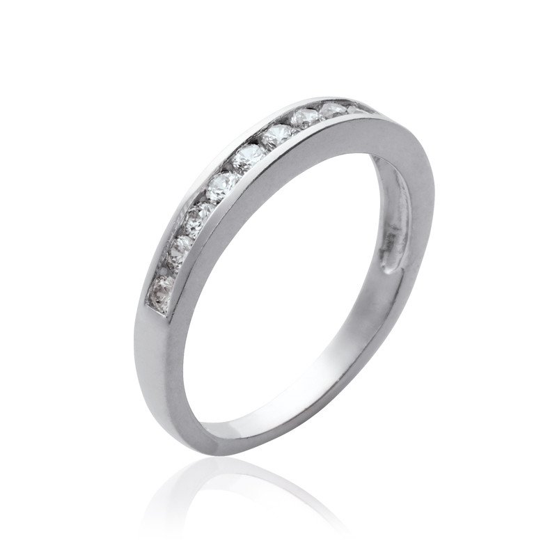 Bague Argent Rhodié Oxydes de Zirconium - Kara Bijoux