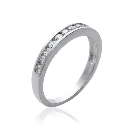 Bague Argent Rhodié Oxydes de Zirconium - Kara Bijoux