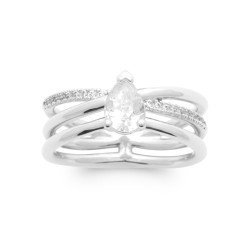BAGUE ARGENT 925 RHODIE OZ