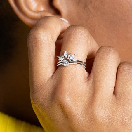 BAGUE ARGENT 925 RHODIE OZ