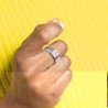 BAGUE ARGENT 925 RHODIE OZ