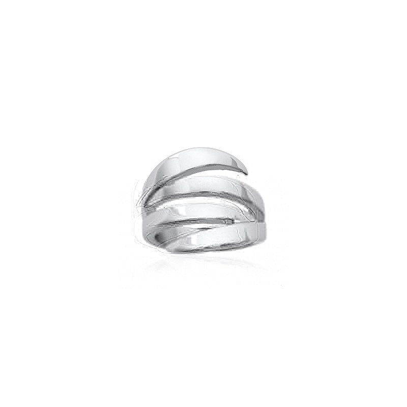 Bague Acier Design Ondulé | Bijou Moderne Femme | Kara Bijoux