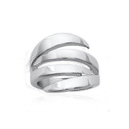 Bague Acier Design Ondulé | Bijou Moderne Femme | Kara Bijoux
