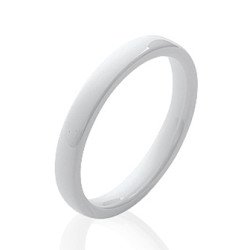 Bague Anneau Céramique Blanche Lisse - Élégance Moderne