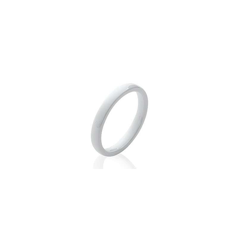 Bague Anneau Céramique Blanche Lisse - Élégance Moderne