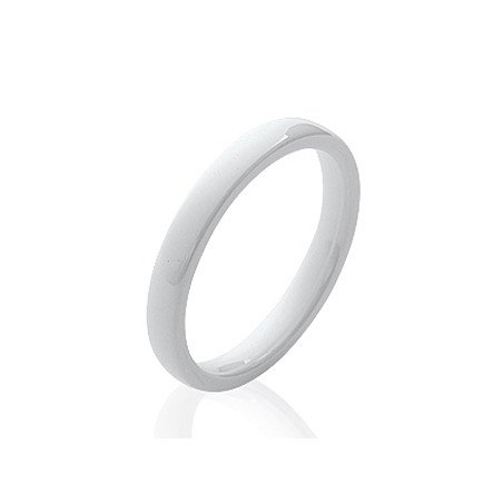 Bague Anneau Céramique Blanche Lisse - Élégance Moderne