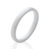 Bague Anneau Céramique Blanche Lisse - Élégance Moderne