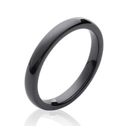 Bague Anneau Céramique Noire - Bijou Élégant | Kara Bijoux