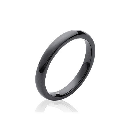 Bague Anneau Céramique Noire - Bijou Élégant | Kara Bijoux