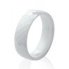 Bague Céramique Blanche Facettée - Élégance Moderne Kara Bijoux