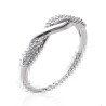Bague Torsadée Argent Rhodié Oxydes de Zirconium | Kara Bijoux