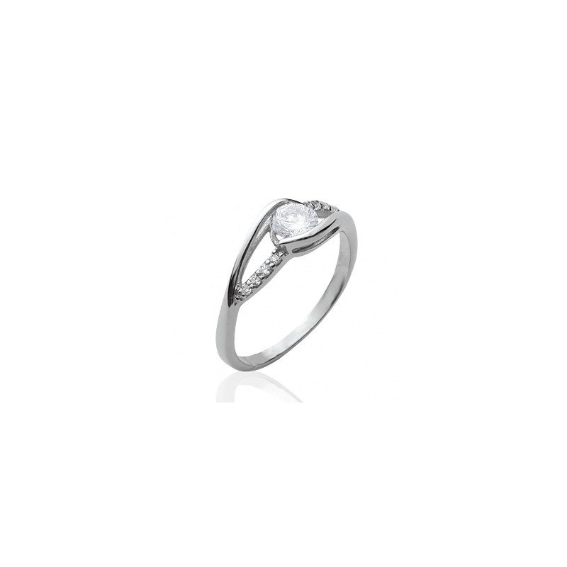 Bague Vague Scintillante Argent Rhodié & Oxydes de Zirconium