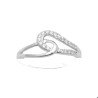 Bague Argent Rhodié Volute Scintillante - Kara Bijoux
