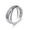 Bague Argent Rhodié Lignes Scintillantes - Kara Bijoux