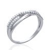 Bague Argent Rhodié Double Rang Scintillant - Kara Bijoux