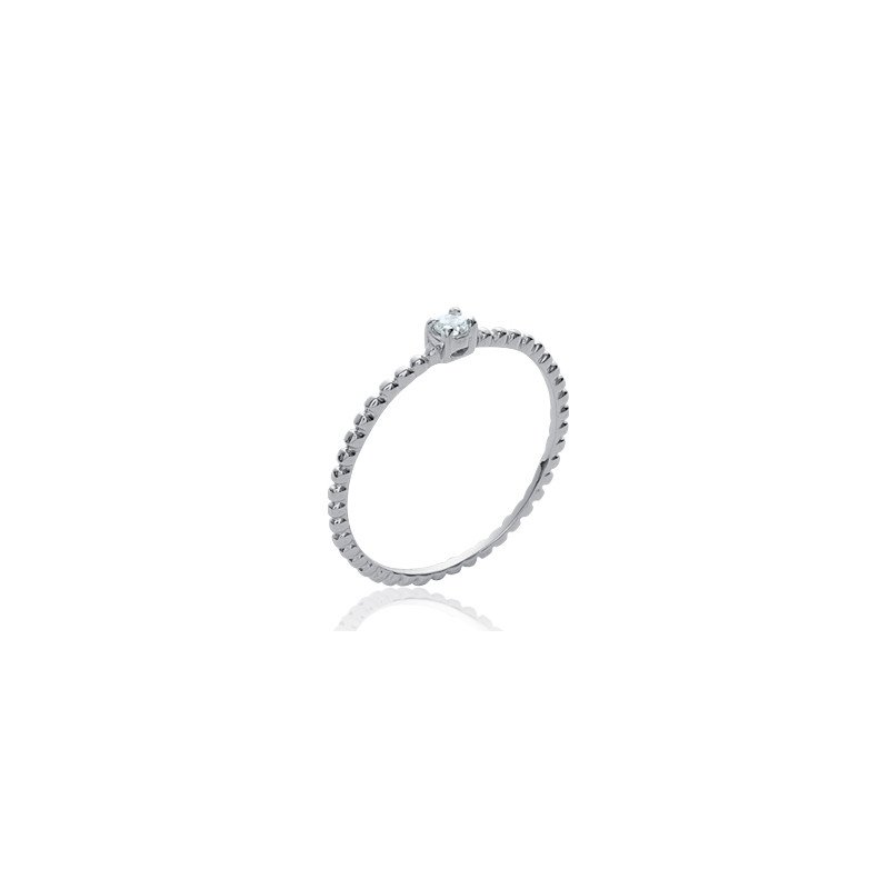 Bague Perlée Argent Rhodié & Oxyde de Zirconium | Kara Bijoux