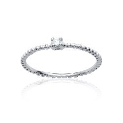 Bague Perlée Argent Rhodié & Oxyde de Zirconium | Kara Bijoux