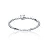 Bague Perlée Argent Rhodié & Oxyde de Zirconium | Kara Bijoux