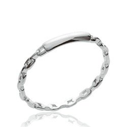 Bague Argent 925 Maillons & Barrette - Kara Bijoux