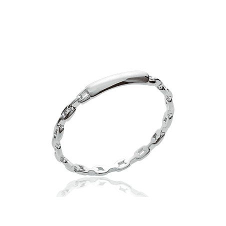Bague Argent 925 Maillons & Barrette - Kara Bijoux