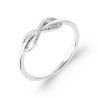 Bague Infini Scintillant Argent Rhodié | Kara Bijoux